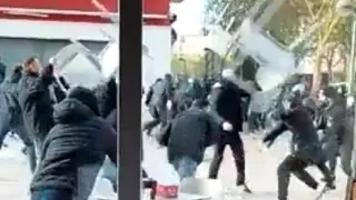 Uno de los momentos de la pelea en Burgos captado por un vídeo subido a redes sociales