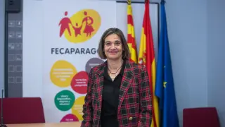 Elena Gómez, este sábado en la sede de Fecaparagón