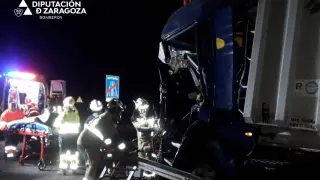 Dos personas heridas en un accidente de tráfico ocurrido en el kilómetro 243 de la A-2 sentido Zaragoza
