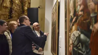 El programa se ha presentado en la capilla del Museo, donde cuelgan las pinturas del maestro de Sijena.