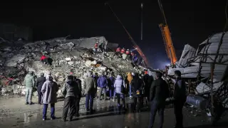 Tareas de rescate de víctimas en Hatay, Turquía, tras los terremotos