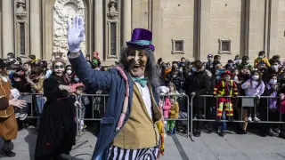 El Conde Salchichón en el carnaval infantil de Zaragoza 2022.