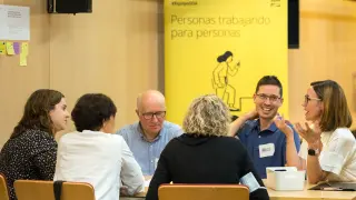 Una reunión del equipo de los Servicios Digitales de Aragón.