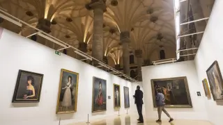 La última gran exposición celebrada en la Lonja, dedicada al pintor Ignacio Zuloaga, incluía varias obras de Goya.
