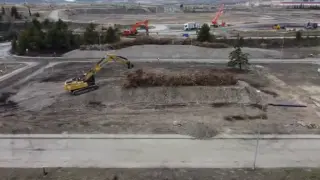 Endesa ha difundido un vídeo rodado utilizando drones, antes de la demolición de la chimenea de la central térmica de Andorra (Teruel).