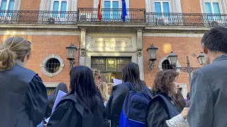 Concentración de letrados de la administración de Justicia de la Comunidad de Madrid
