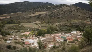 Vista general de la pequeña localidad de Vistabella de Huerva.