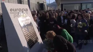 Homenaje en Marín un año después de la tragedia de Pitanxo.
