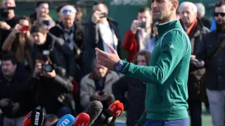 El número uno del tenis mundial, Novak Djokovic, en Belgrado