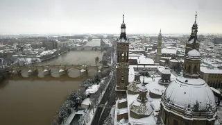 La gran nevada que colapsó Zaragoza hace 18 años