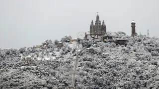 Nieve en Barcelona.