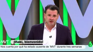 Iñaki López, en su vuelta a 'Más vale tarde' en LaSexta
