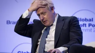 Boris Johnson en un evento en Londres este jueves.