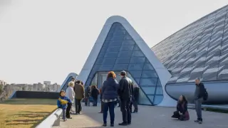 Foto de la apertura del Pabellón Puente de la Expo de Zaragoza, sede del Mobility City