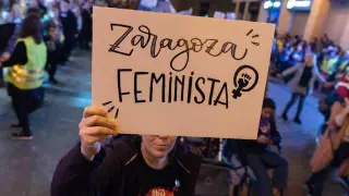 Manifestación por el Día Internacional de la Mujer en Zaragoza