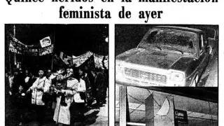Al menos quince personas resultaron heridas en la marcha feminista convocada en 1983.