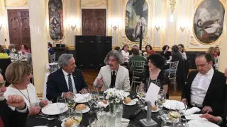 Recreación de la cena ofrecida a Einstein en el antiguo Casino Mercantil de Zaragoza