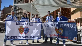 El derbi aragonés empieza en las calles de Huesca