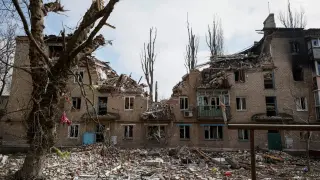 Daños por los bombardeos rusos en la ciudad de Avdiivka