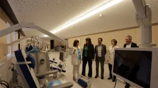 Inauguración de la nueva Unidad de Hemodiálisis del Hospital San Juan de Dios de Zaragoza, este martes.