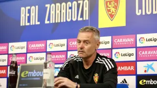 Entrenamiento del Real Zaragoza previo al partido contra el Albacete.