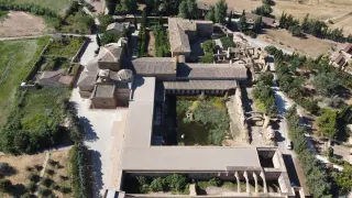 Vista generall del Real Monasterio de Santa María de Sijena en 2021.