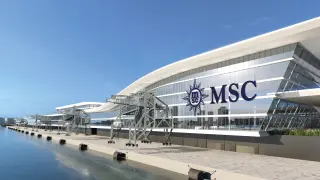 Imagen virtual de la futura terminal de cruceros de MSC en Miami.