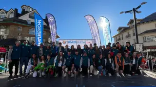 Selección aragonesa en el Campeonato de España de esquí alpino en edad escolar.