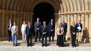 El Monasterio de Sijena acoge un Consejo de Gobierno en el centenario de su declaración como Monumento Nacional.