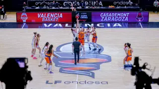 Un encuentro pasado de la Copa de la Reina entre el Valencia Basket y el Casademont.