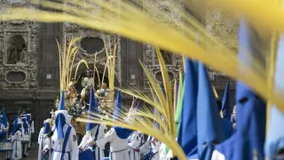 Procesión del Domingo de Ramos en Zaragoza. gsc