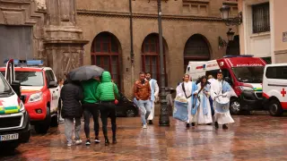 Suspendida la procesión del Pregón en Zaragoza por la lluvia