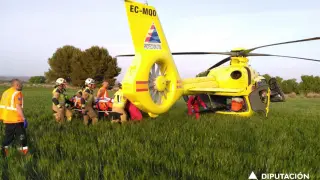 Uno de los heridos ha tenido que ser evacuado en un helicóptero del 112.