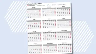 Calendario laboral de 2023 en Aragón. Recurso. gsc