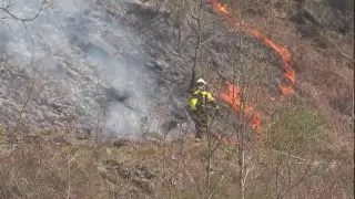 Bomberos de Navarra logran controlar un incendio en el valle de Baztan