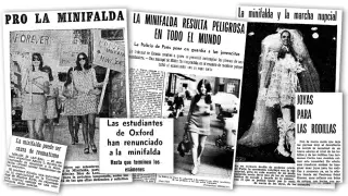 Algunos de los artículos publicados en los años 60 en el HERALDO sobre la minifalda.