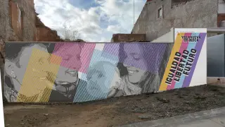 Mural mujeres Villanueva de Jiloca