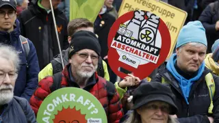 manifestación en favor del cierre de las centrales nucleares en Alemania