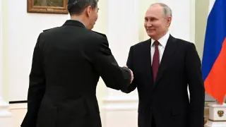 Russian President Putin meets Chinese Defence Minister Li in Moscow