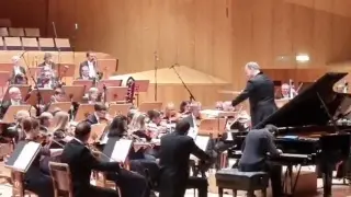 La Sinfónica de la BBC, el pasado miércoles, en la sala Mozart del Auditorio de Zaragoza.