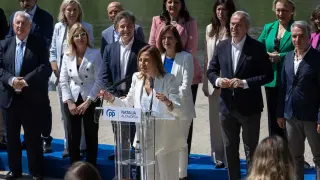 Presentación de la candidatura de Natalia Chueca en Zaragoza.