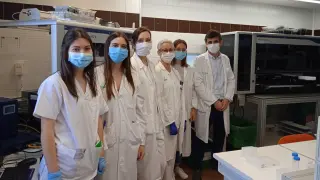 Equipo del Laboratorio de Genética del Hospital Clínico en Zaragoza.