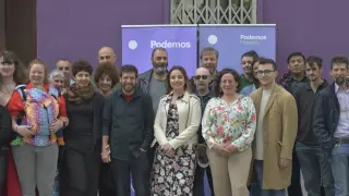 Los candidatos de Podemos al Ayuntamiento de Huesca.