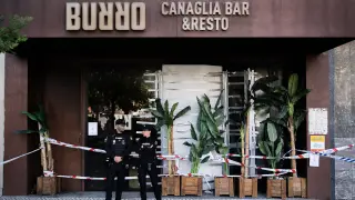 Restaurante donde ocurrió el incendio que acabó con la vida de dos personas en Madrid.