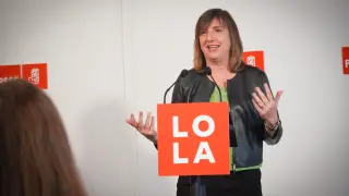 La candidata del PSOE a la Alcaldía de Zaragoza, Lola Ranera, este jueves.