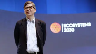 El vicepresidente de Innovación de Microsoft, Jason Wild, durante la jornada final de la cumbre tecnológica Ecosystems2030 en Coruña