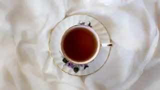 Una taza de té.