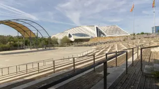 Estado actual del anfiteatro de la Expo en Zaragoza