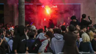 Tensión en la plaza de Bonanova en Barcelona