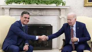 Biden y Sánchez en la Casa Blanca